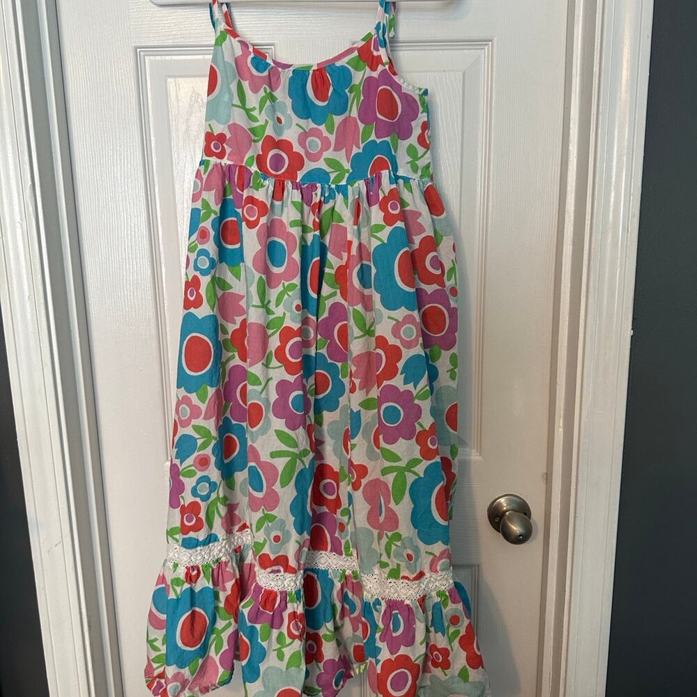 Mini Boden Blue/Pink Floral Sundress Size 11/12Y
